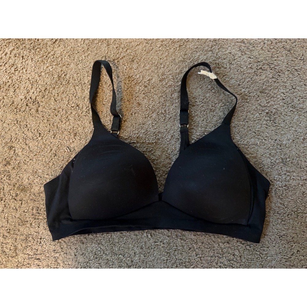 Aerie Real Sunnie Wireless Bra Black 36B Real Good Padded Comfort Everyday